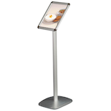 Artikelbild 1 für update displays Infoständer silber DIN A4 25,0 x 30,0 x 96,4 - 100,0 cm, 1 St., Artikelnummer 316853