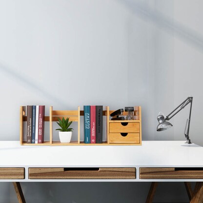 Artikelbild 3 für relaxdays Schreibtisch-Organizer braun 80,5 x 19,0 x 21,0 cm, 1 St., Artikelnummer 372864