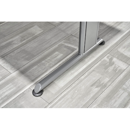 Artikelbild 7 für HAMMERBACHER Popular höhenverstellbarer Schreibtisch weiß rechteckig, C-Fuß-Gestell silber 160,0 x 80,0 cm, Artikelnummer 990907