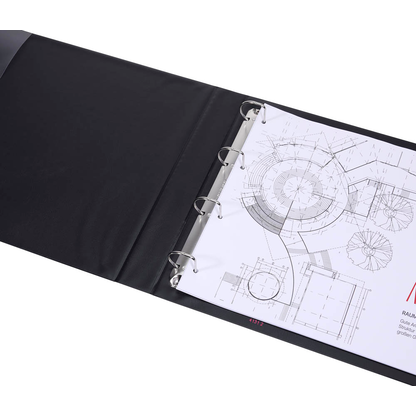 Artikelbild 7 für VELOFLEX Ringbuch 4-Ringe schwarz 4,5 cm DIN A3 quer, 1 St., Artikelnummer 617736