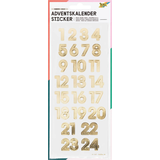 Artikelbild 1 für folia Adventskalenderzahlen NUMBERS GOLD gold 24 St., Artikelnummer 693006
