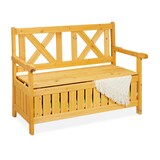 Artikelbild 1 für relaxdays Gartenbank 10038653_0 hellbraun Holz 115,0 cm, Artikelnummer 768733