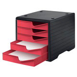 Artikelbild 1 für styro Schubladenbox styroswingbox cranberry 275-8430.2291, DIN A4 mit 5 Schubladen, 1 St., Artikelnummer 660561