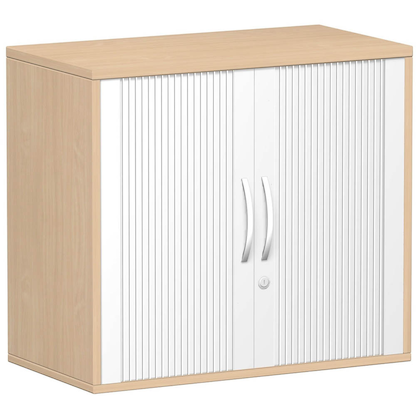 Artikelbild für geramöbel Flex Rollladenschrank buche, silber 1 Fachboden 80,0 x 42,5 x 72,0 cm, Artikelnummer 875652