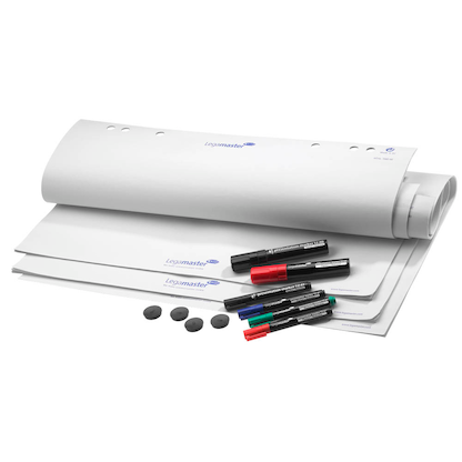 Artikelbild für Legamaster Flipchart Zubehör-Set STARTER Kit blanko 65,0 x 98,0 cm, 20 Blatt, 1 Set, Artikelnummer 641845