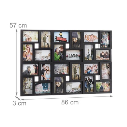 Artikelbild 5 für relaxdays Collage-Bilderrahmen schwarz 86,0 x 57,0 cm, 1 St., Artikelnummer 521603
