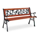 Artikelbild 1 für relaxdays Gartenbank 10036070_0 rotbraun/schwarz Metall 125,0 cm, Artikelnummer 768372