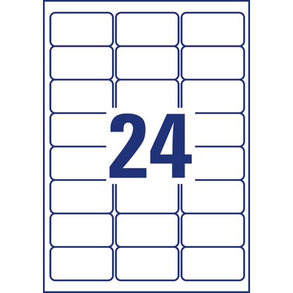 Artikelbild 3 für AVERY Zweckform wetterfeste Folienetiketten L4773REV-20 weiß 63,5 x 33,9 mm, 20 Blatt, Artikelnummer 446500