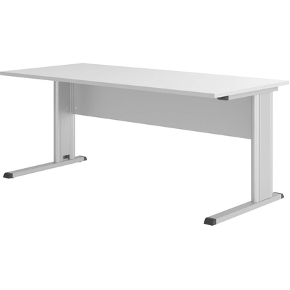 Artikelbild 5 für HAMMERBACHER GS19 Schreibtisch lichtgrau rechteckig, C-Fuß-Gestell silber 180,0 x 80,0 cm, Artikelnummer 843115