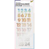 Artikelbild 1 für folia Adventskalenderzahlen NUMBERS IRIDESCENT irisierend 24 St., Artikelnummer 692998