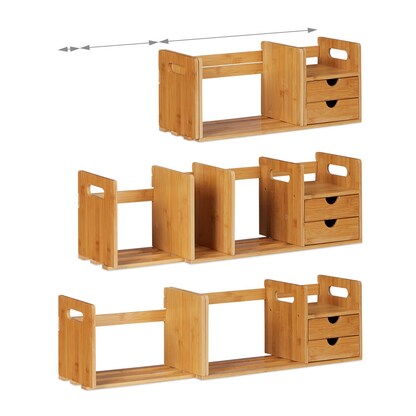 Artikelbild 7 für relaxdays Schreibtisch-Organizer braun 80,5 x 19,0 x 21,0 cm, 1 St., Artikelnummer 372864