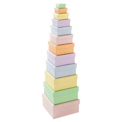 Artikelbild 2 für folia PASTELL Geschenkboxen-Set bunt, 12 St., Artikelnummer 418572