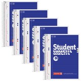 Artikelbild 1 für BRUNNEN Collegeblöcke Student Kleinformat liniert DIN A5 Innenrand, 5 Blöcke, Artikelnummer 489724