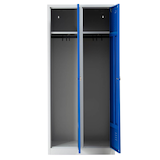 Artikelbild 1 für Gürkan Spind lichtgrau, enzianblau 103972, 2 Schließfächer 80,0 x 50,0 x 180,0 cm, Artikelnummer 560545