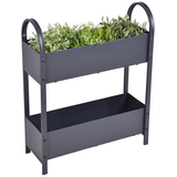 Artikelbild 1 für Garden Pleasure Hochbeet TULPIA Metall anthrazit rechteckig 60,0 x 75,0 cm, 1 St., Artikelnummer 544492