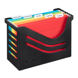 Artikelbild 1 für Jalema Hängeregistraturkorb mit Mappen Silky Touch schwarz, Artikelnummer 193892