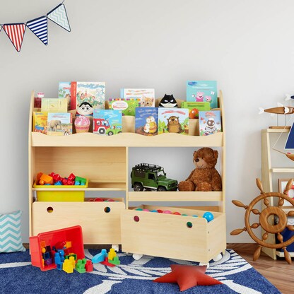 Artikelbild 4 für relaxdays Kinderregal Holzoptik 108,0 x 29,0 x 88,0 cm, 1 St., Artikelnummer 519914