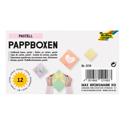 Artikelbild 6 für folia PASTELL Geschenkboxen-Set bunt, 12 St., Artikelnummer 418572
