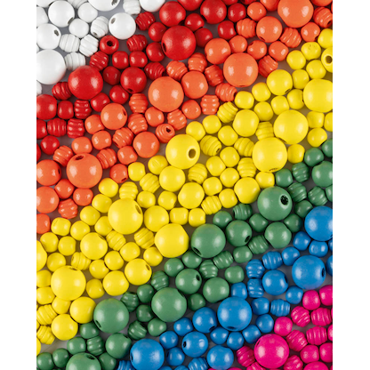 Artikelbild 4 für folia Holzperlen BASIC mehrfarbig 2.000 St., Artikelnummer 692717