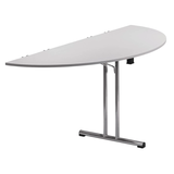 Artikelbild 1 für SODEMATUB Mehrzwecktisch lichtgrau halbrund, Rundrohr chrom, 140,0 x 70,0 x 74,0 cm, Artikelnummer 379982