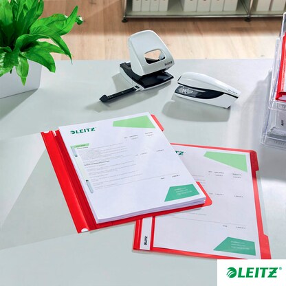 Artikelbild 10 für LEITZ Schnellhefter 4191 Kunststoff rot DIN A4, 25 St., Artikelnummer 285649