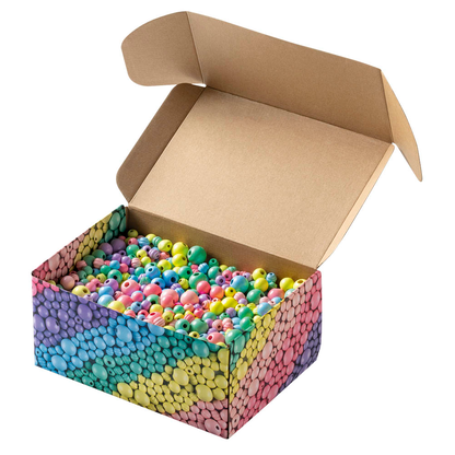 Artikelbild 2 für folia Holzperlen PASTEL mehrfarbig 2.000 St., Artikelnummer 692839