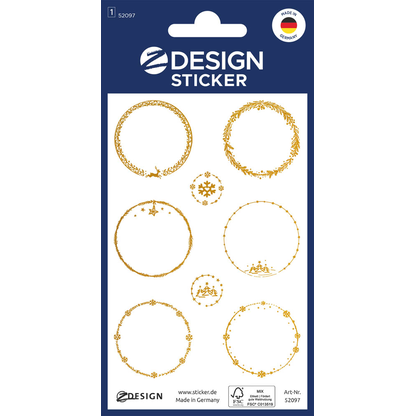 Artikelbild für AVERY Zweckform Aufkleber Kreise, gold, 8 Etiketten, Artikelnummer 723728