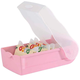 Artikelbild 1 für HAN CROCO Karteikasten DIN A8 für 500 Karteikarten pastellrosa-transparent mit Deckel, Artikelnummer 372769