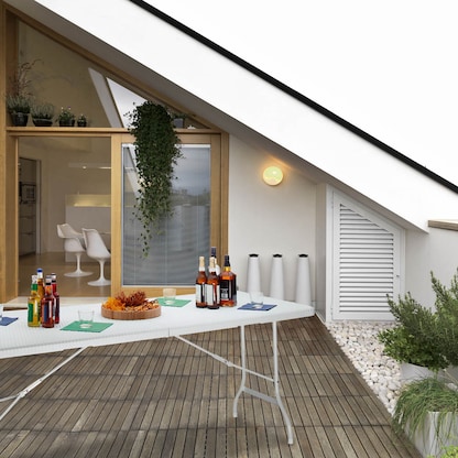 Artikelbild 4 für relaxdays Gartentisch BASTIAN weiß rechteckig 178,0 x 74,0 x 72,0 cm, Artikelnummer 771111