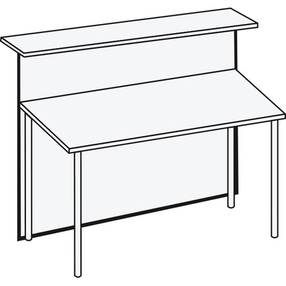 Artikelbild 8 für Kerkmann Empfangstheke gerade, weiß, nussbaum 135,0 x 92,0 x 108,0 cm, Artikelnummer 261659