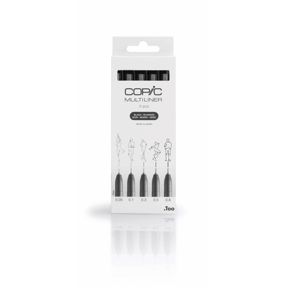 Artikelbild 2 für COPIC® Multiliner Fineliner schwarz 0,05 + 0,1 + 0,3 + 0,5 + 0,8 mm, 5 St., Artikelnummer 361438