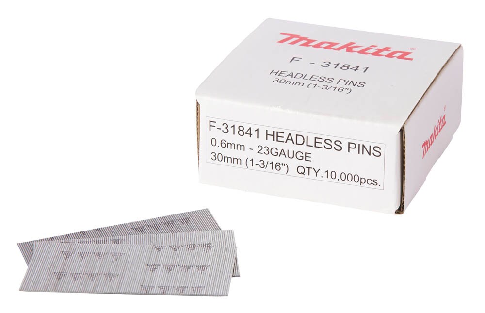 Makita F-31841 - 10000 Chiodi A Perno Zincati 23G X 30 Mm Senza Testa