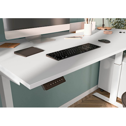 Artikelbild 8 für GERMANIA Bedano höhenverstellbarer Schreibtisch kaschmir rechteckig, T-Fuß-Gestell schwarz 160,0 x 80,0 cm, Artikelnummer 389177