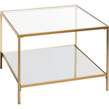 Artikelbild 1 für HAKU Möbel Beistelltisch rechteckig Spiegel, Sicherheitsglas gold 60,0 x 60,0 x 45,0 cm, 1 St., Artikelnummer 772357