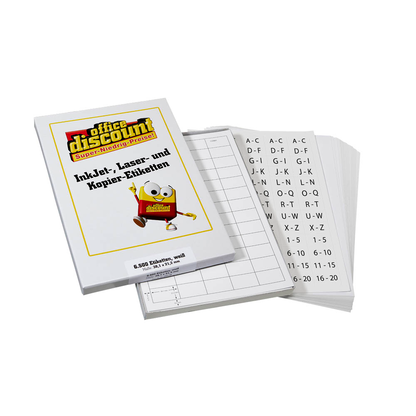 Artikelbild 4 für office discount Etiketten weiß 38,1 x 21,2 mm, 100 Blatt, Artikelnummer 711507