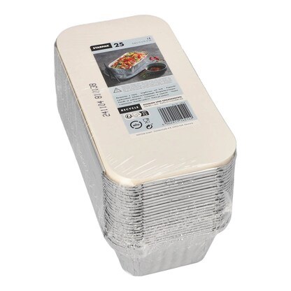 Artikelbild 3 für STARPAK Aluschalen mit Deckel silber 1000 ml, 25 St., Artikelnummer 242877