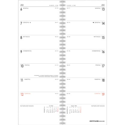 Artikelbild 3 für ZETTLER KALENDER Buchkalender Wochenvormerkbuch mit Steuerterminen 2026 beige, 1 St., Artikelnummer 559249