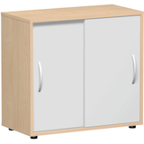 Artikelbild 1 für geramöbel Schiebetürenschrank Flex, S-382501-BL buche, lichtgrau 1 Fachboden 80,0 x 40,0 x 75,2 cm, Artikelnummer 879167