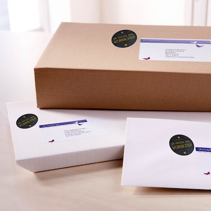 Artikelbild 3 für AVERY Zweckform Aufkleber Frohe Weihnachten, schwarz, 600 Etiketten, Artikelnummer 723599