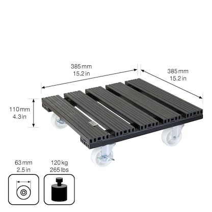 Artikelbild 2 für WAGNER® design yourself Pflanzenroller WPC GH 0540 Kunststoff, Ø 38,5 cm anthrazit quadratisch, 1 St., Artikelnummer 418667