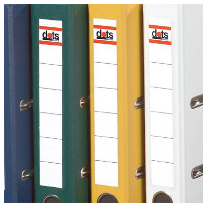 Artikelbild 2 für dots Einsteck-Rückenschilder weiß für 5,0 cm Rückenbreite, 10 St., Artikelnummer 223495