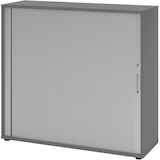 Artikelbild 1 für HAMMERBACHER Popular Rollladenschrank grafit, silber 2 Fachböden 120,0 x 40,0 x 110,0 cm, Artikelnummer 991737