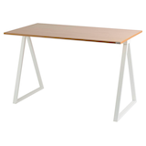 Artikelbild 1 für PAPERFLOW easyHome LV9 Schreibtisch buche rechteckig, A-Fuß-Gestell weiß 110,0 x 60,0 cm, Artikelnummer 381802