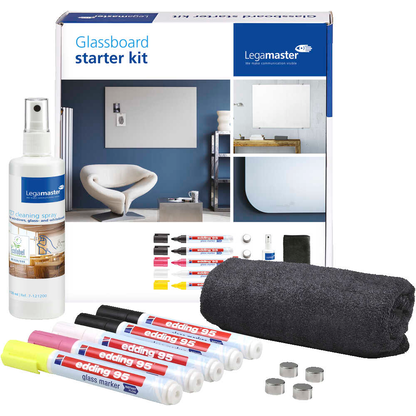 Artikelbild für Legamaster Glas-Magnettafel Zubehör-Set Starter kit 11 Teile, Artikelnummer 247698
