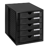 Artikelbild 1 für HAN Schubladenbox System-Box schwarz 1450-13D, DIN A4 mit 5 Schubladen, 1 St., Artikelnummer 359000