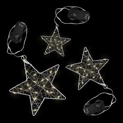 Artikelbild 8 für Idena Metallsterne LED Dekoleuchten weiß, 3 St., Artikelnummer 761922