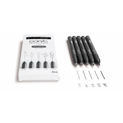 Artikelbild 3 für COPIC® Multiliner Fineliner schwarz 0,05 + 0,1 + 0,3 + 0,5 + 0,8 mm, 5 St., Artikelnummer 361438