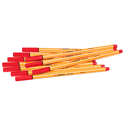 Artikelbild für STABILO point 88 Fineliner rot 0,4 mm, 10 St., Artikelnummer 313031