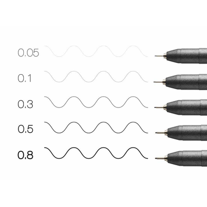 Artikelbild 4 für COPIC® Multiliner Fineliner schwarz 0,05 + 0,1 + 0,3 + 0,5 + 0,8 mm, 5 St., Artikelnummer 361438