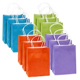 Artikelbild 1 für TSI Geschenktüten STREIFEN blau,grün, orange, lila 18,0 x 23,0 cm, 12 St., Artikelnummer 653119